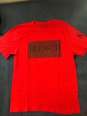 Men's 'Blessed' Graphic Tee - Red